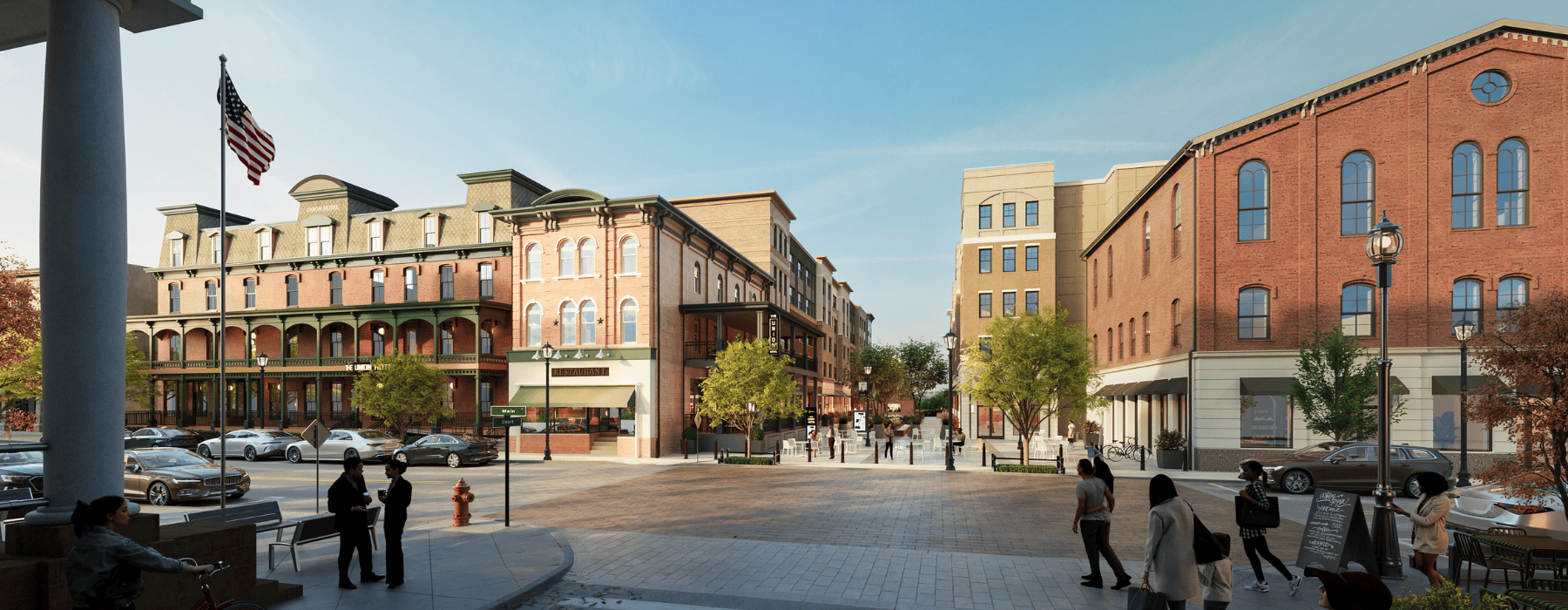 Courtside Square Flemington exterior of city area